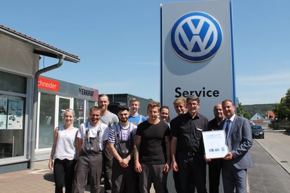 VW Service Greding Auszeichnung