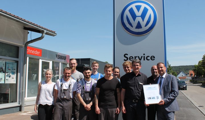 VW Service Greding Auszeichnung